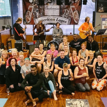 Beer Yoga at the Landing