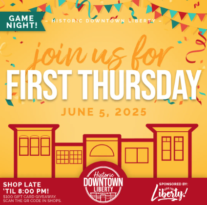 city skyline graphic with text about free game night